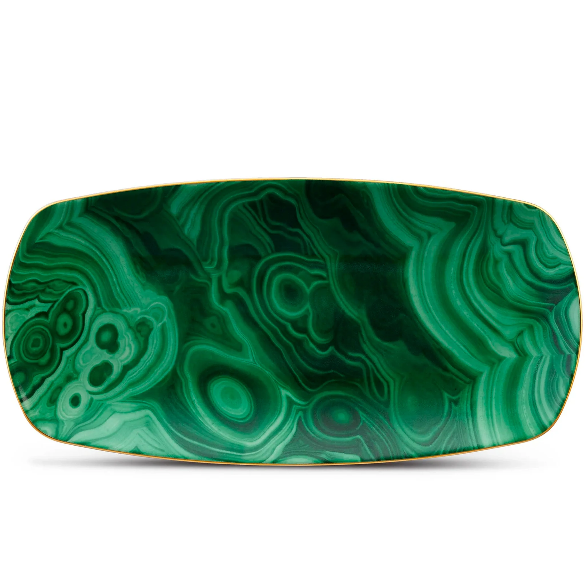 Malachite Rectangular Tray - L'Objet