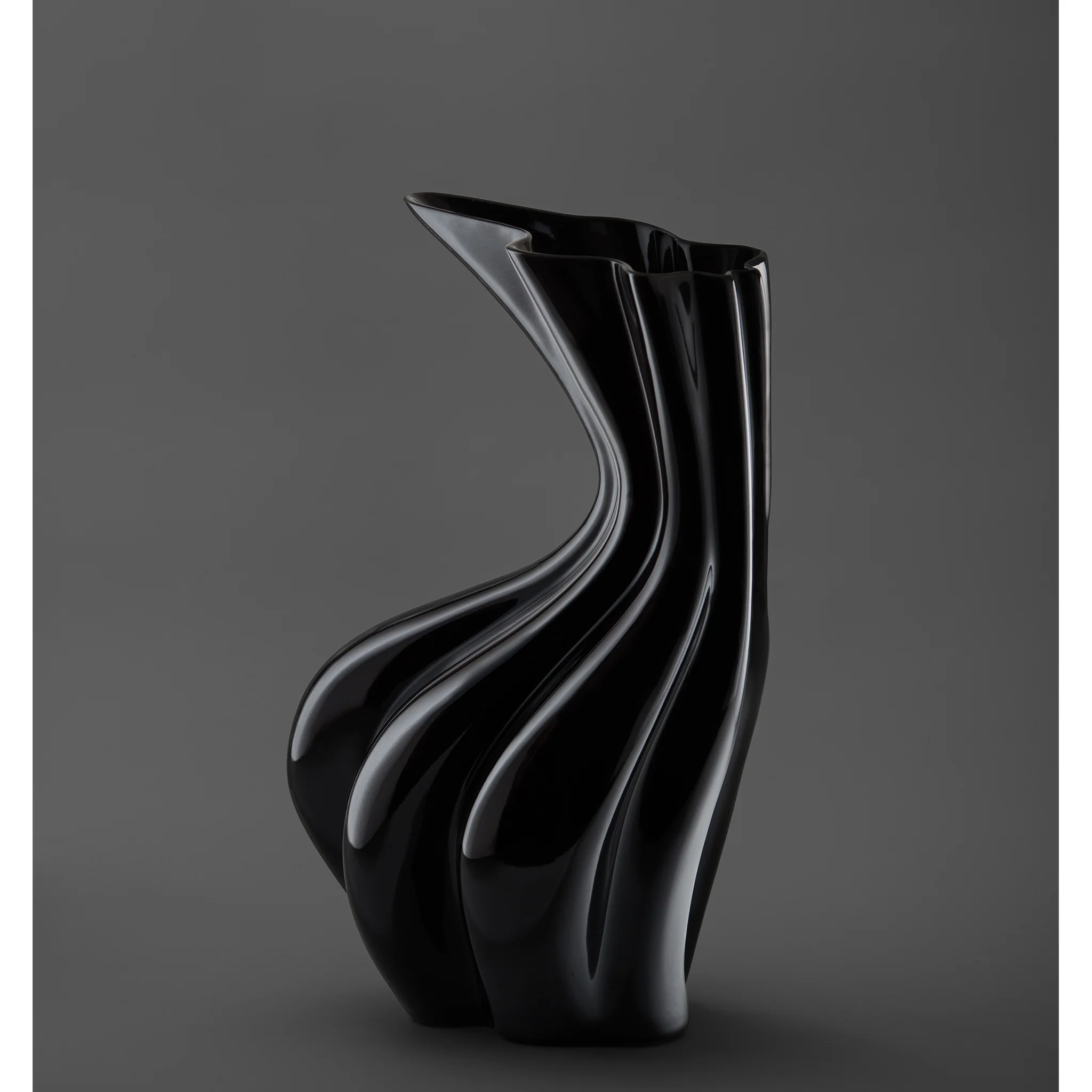 Vaso Sinuo Nero Lucido - Niccolò Poggi Firenze - Image 3